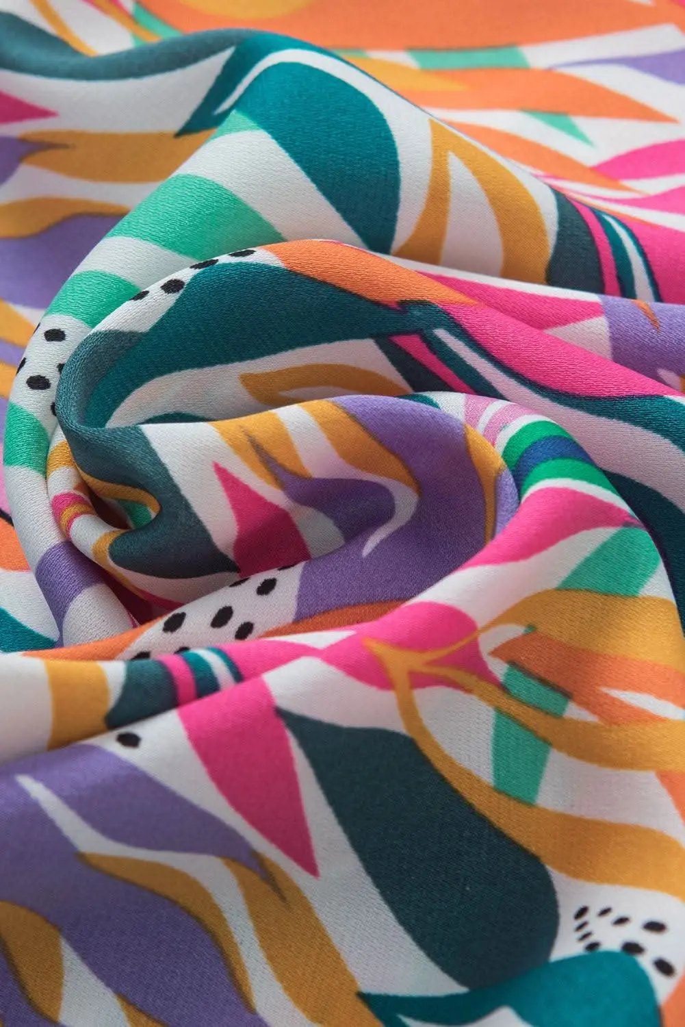 Rose Red Floral Print Ruffled Flutter Sleeve Blouse - Love Salve